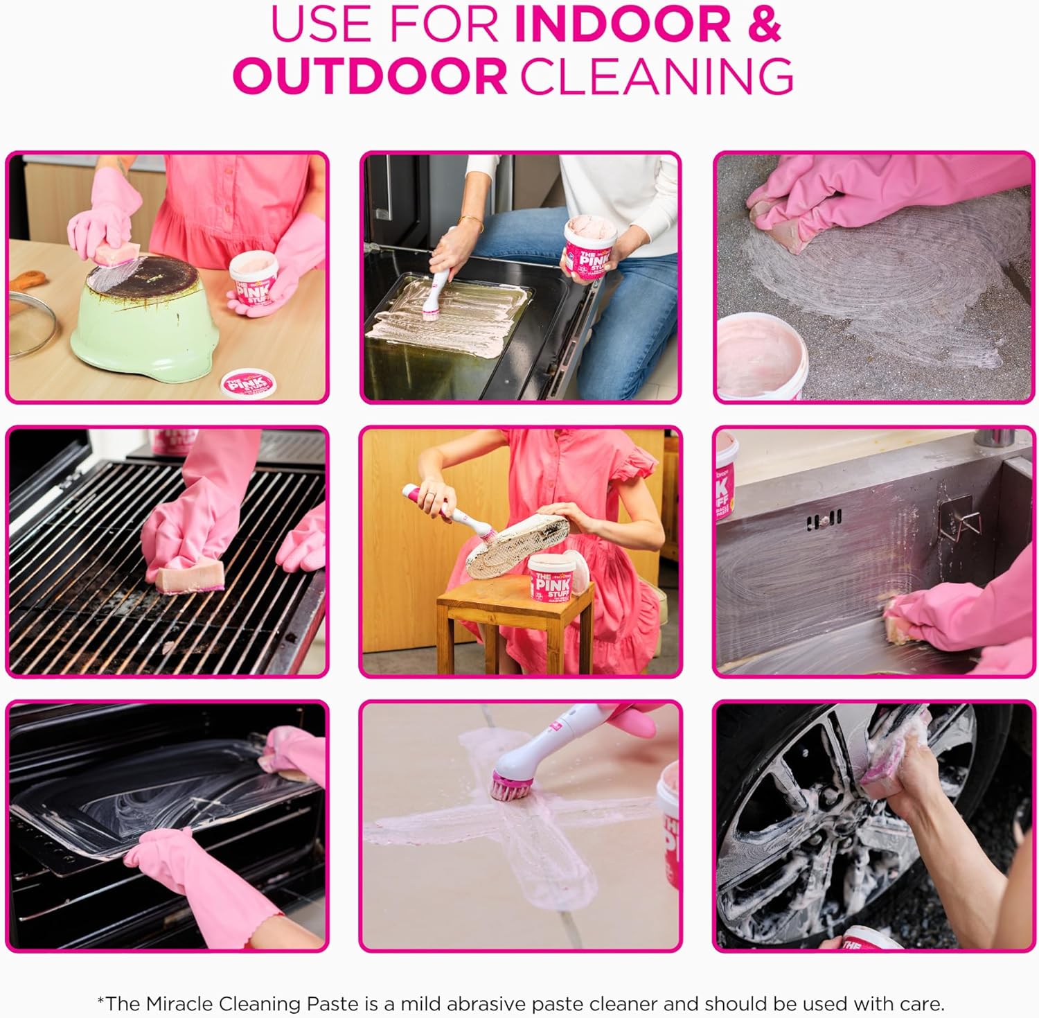 The Pink Stuff Miracle Cleaning Paste 850g - Vegan Multi Purpose Household Surface Cleaner - Non-Toxic - Image 7